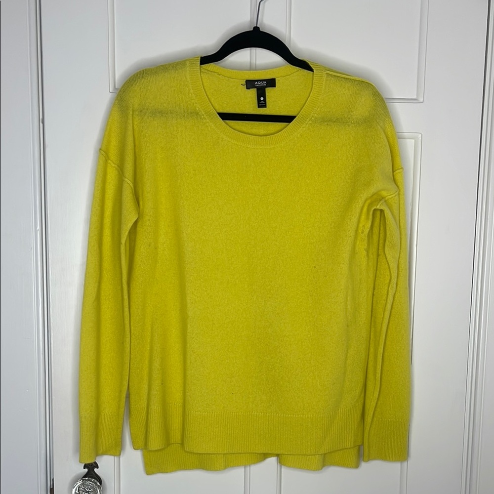 Aqua cashmere Yellow Sweater